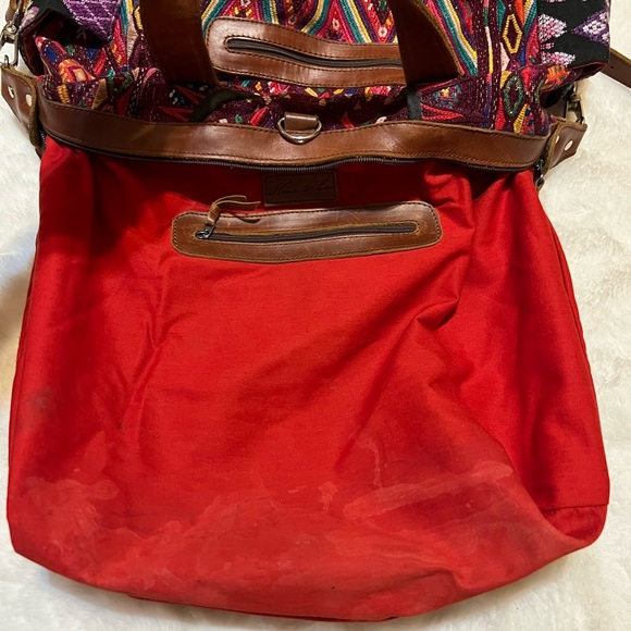 Nena & Co OOAK Convertible Day Bag Crossbody Huipil Leather OG CDB - Picture 14 of 16